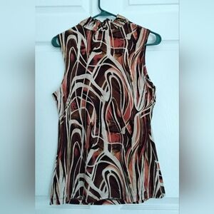 Womens Sere Nade Abstract Patterned Sleeveless Top